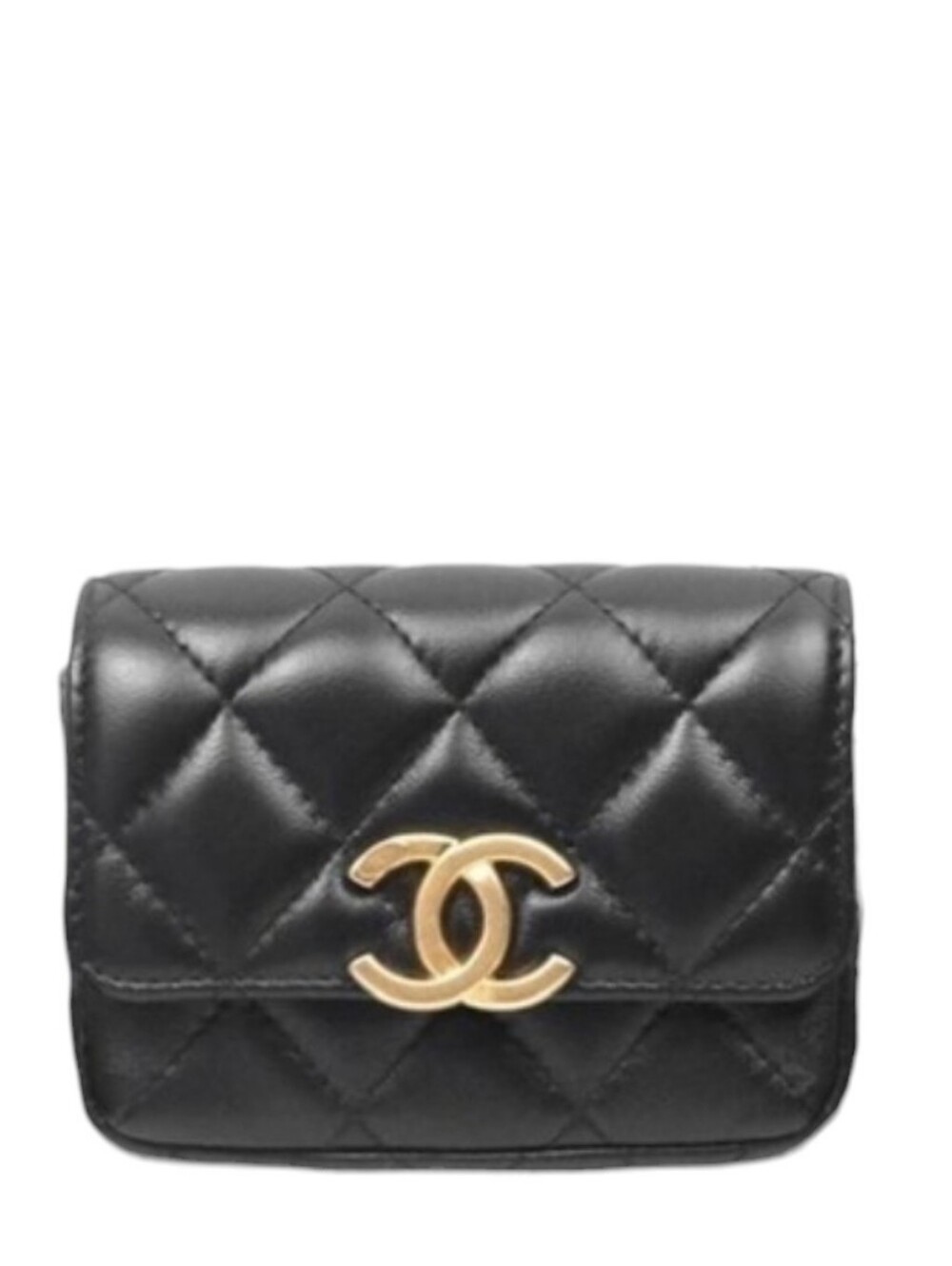 Like New! Authenticated Chanel Quilted Mini Camera Bag in Black Gold Hardware